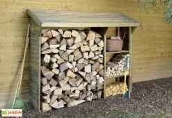 Garantia Soldes 58 Abri Bûches à 2 Étagères Split (220 X 75,5 X 183 Cm)