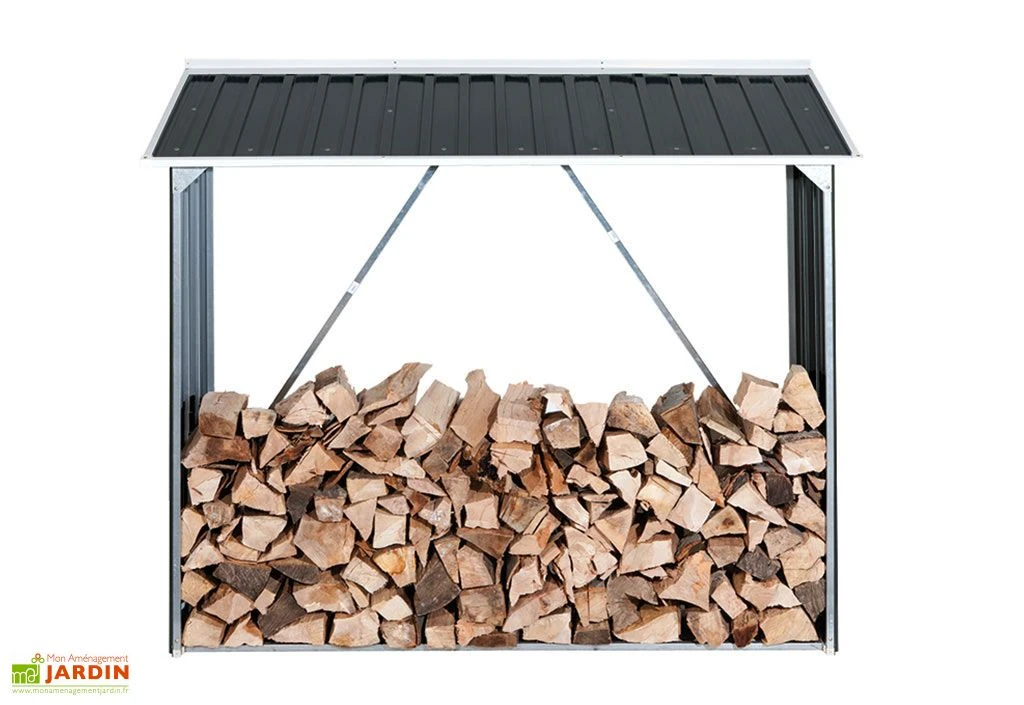 Abri Bûches En Métal Duramax 172 X 64 X 160 Cm 4 Abri Bûches En Métal Duramax 172 X 64 X 160 Cm – Image 2