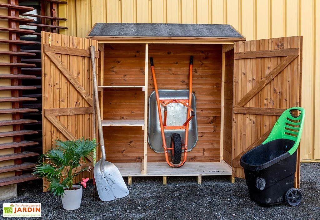 Armoire De Jardin En Bois Traité THT Avec étagères 1,76 X 1,84 M 4 Armoire De Jardin En Bois Traité THT Avec étagères 1,76 X 1,84 M – Image 2