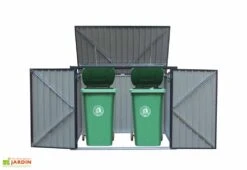 Cache-Poubelle Double En Acier 100 X 172 X 131 Cm