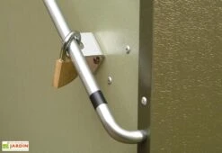 Coffre à Vélos En Métal Crème 196 X 89 X 133 Cm -Garantia Soldes abri velo acier galvanise vert trimetals 2 1