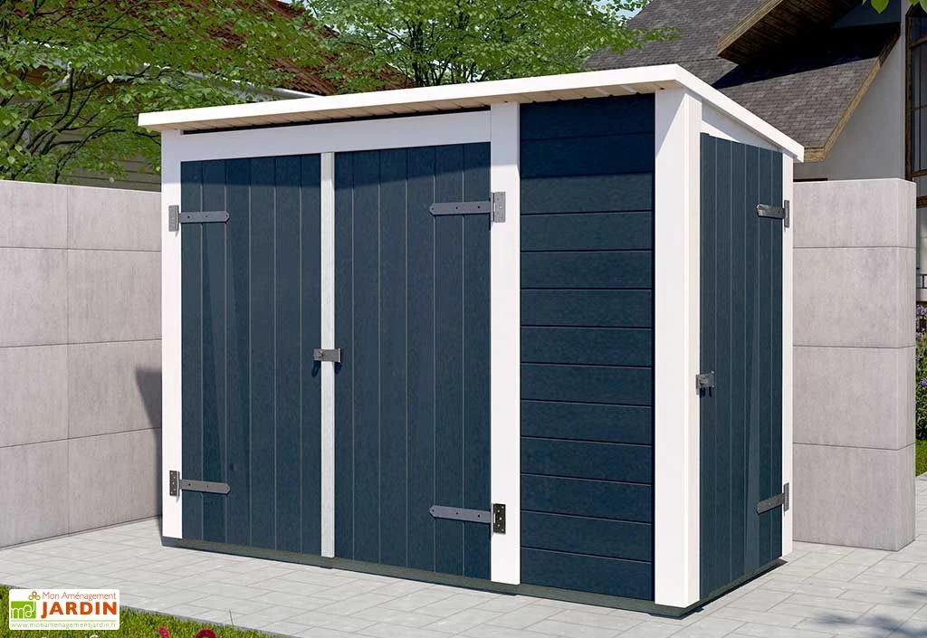 Abri Pour Vélos Ou Poubelles En Bois D’épicéa + Placard 95 X 215 Cm 4 Abri Pour Vélos Ou Poubelles En Bois D’épicéa + Placard 95 X 215 Cm – Image 2