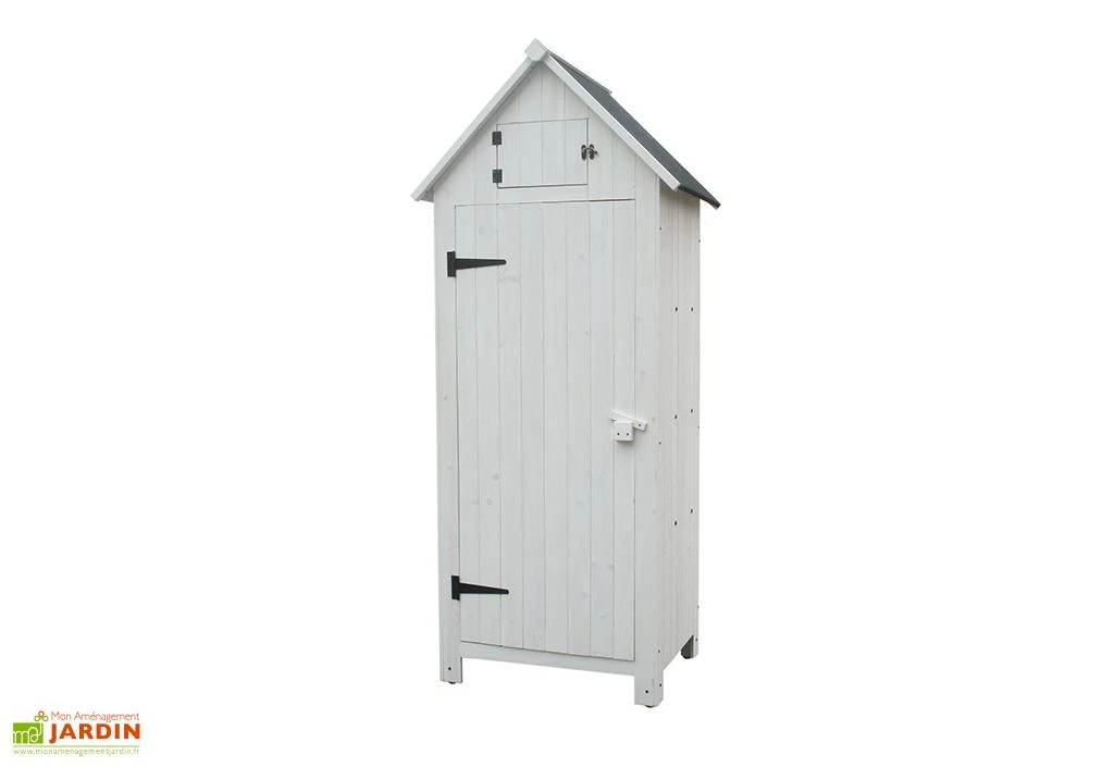 Armoire De Jardin En Bois FSC 10 Mm Blanc 179 Cm 3 Armoire De Jardin En Bois FSC 10 Mm Blanc 179 Cm