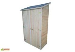Armoire De Rangement Bois 16mm - 125 X 65 X 206 Cm 11 Armoire De Rangement Bois 16mm - 125 X 65 X 206 Cm -Garantia Soldes armoire jardin bois brut 16mm double portes rangement