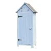 Armoire De Jardin En Bois FSC 10 Mm Bleu 179 Cm -Garantia Soldes armoire jardin bois cabane etageres 10mm 180cm 4