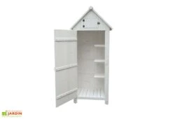 Armoire De Jardin En Bois FSC 10 Mm Blanc 179 Cm 8 Armoire De Jardin En Bois FSC 10 Mm Blanc 179 Cm -Garantia Soldes armoire jardin rangement bois blanc habrita