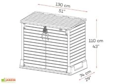 Armoire De Jardin En Résine – 850 L -Garantia Soldes armoire rangement exte rieur 04