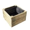 Bac à Fleurs Carré En Bois Traité Oslo - 38 Litres -Garantia Soldes bac a fleurs carre en bois de pin