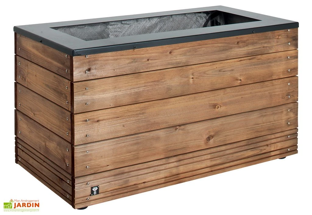 Bac à Fleurs En Bois Selekt (90x45x47,5) 3 Bac à Fleurs En Bois Selekt (90x45x47,5)