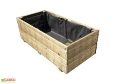 Bac à Fleurs Rectangulaire En Bois Traité Oslo - 79 Litres