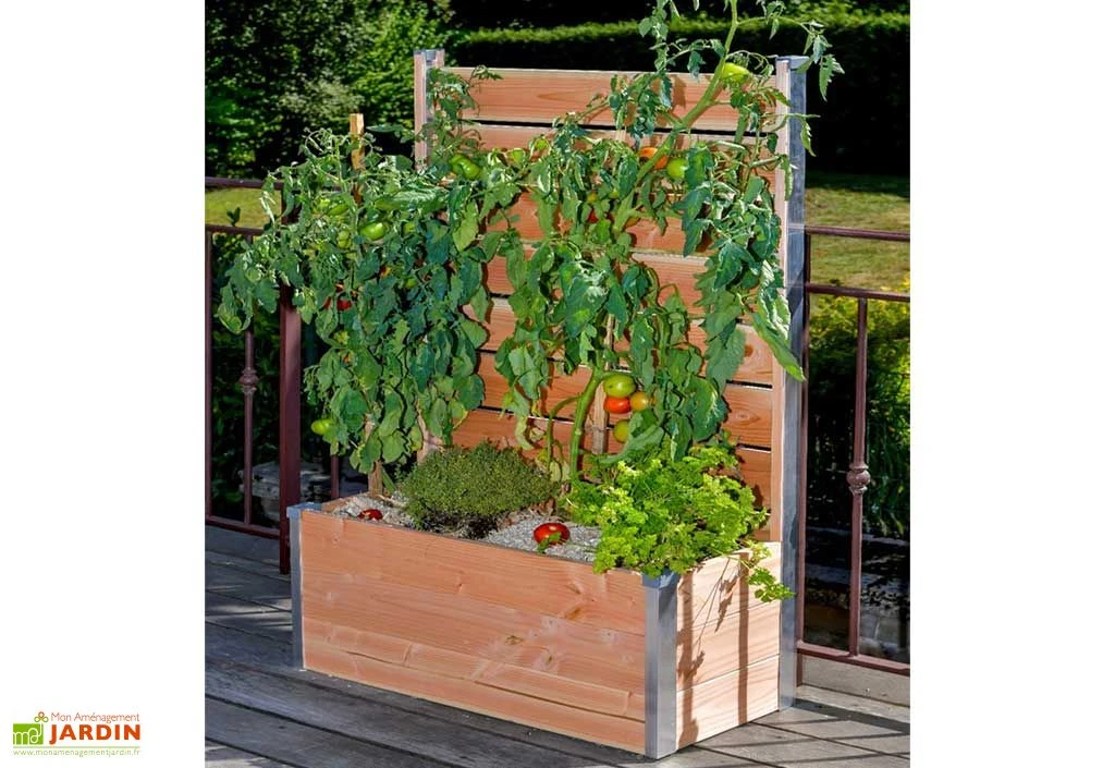 Bac Potager En Bois Douglas Et Aluminium 75 X 35 X 136 Cm 3 Bac Potager En Bois Douglas Et Aluminium 75 X 35 X 136 Cm