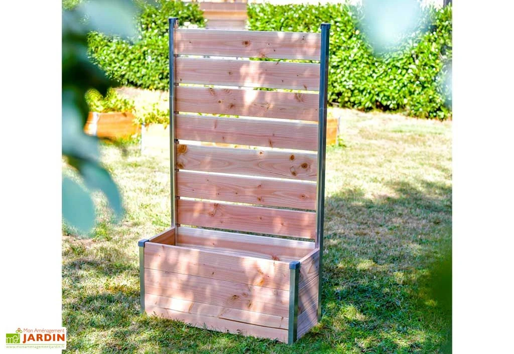 Bac Potager En Bois Douglas Et Aluminium 75 X 35 X 136 Cm 4 Bac Potager En Bois Douglas Et Aluminium 75 X 35 X 136 Cm – Image 2