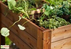 Carré Potager En Bois Autoclave Sur Pieds 80 X 80 Cm H. 88 Cm - Rezekne -Garantia Soldes bac potager bois sur pieds ekju 253394