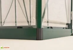 Serre De Jardin En Aluminium Et Polycarbonate Balance – Vert -Garantia Soldes base serre aluminium vert polycarbonate balance
