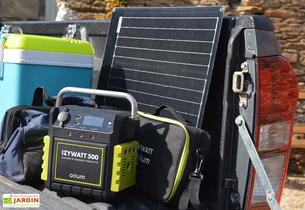 Batterie Nomade Solaire Izywatt 500 + 2 Panneaux Monocristallins 50 W 6 Batterie Nomade Solaire Izywatt 500 + 2 Panneaux Monocristallins 50 W – Image 4