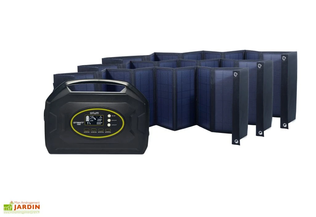Batterie Nomade Solaire Izywatt 1000 + 3 Panneaux Pliants 60 W 3 Batterie Nomade Solaire Izywatt 1000 + 3 Panneaux Pliants 60 W