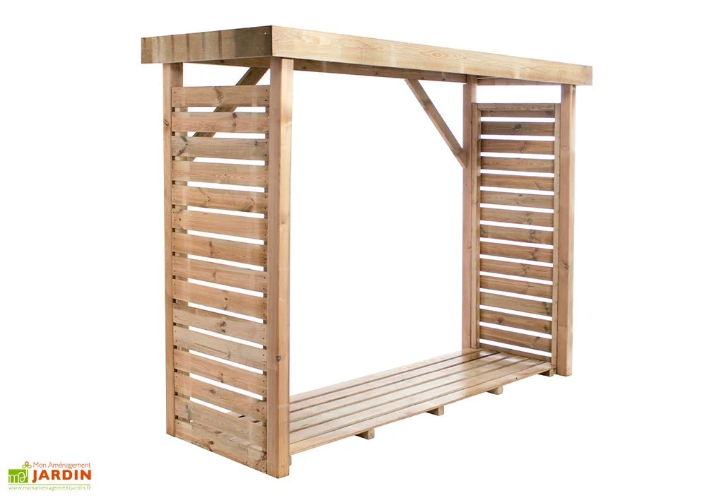 Abri Range Bûche En Bois Traité 2,8 M³ - Dallas XL 3 Abri Range Bûche En Bois Traité 2,8 M³ - Dallas XL