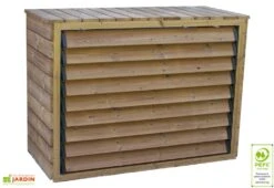 Cache Climatiseur Extérieur En Bois D’Épicéa Traité 132 X 58 X 147 Cm -Garantia Soldes cache climatiseur exterieur bois epicea traite 132 x 58 x 147 cm 3