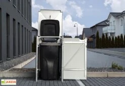 Cache-poubelle Simple En Acier Et Composite Aluminium 69 X 80 X 115 Cm 9 Cache-poubelle Simple En Acier Et Composite Aluminium 69 X 80 X 115 Cm -Garantia Soldes cache poubelle ouvert 240l noir