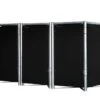 Cache-poubelle Triple En Acier Et Composite Aluminium 181 X 63 X 115 Cm -Garantia Soldes cache poubelle triple acier aluminium noir