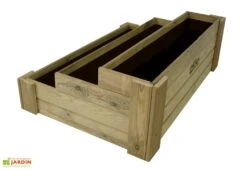 Carré Potager 3 étages En Bois De Pin Traité - 120 X 80 X 40 Cm -Garantia Soldes carre potager 3 etages bois