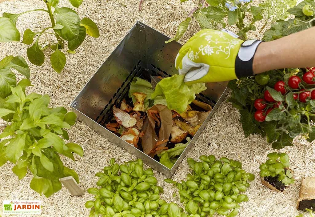 Carré Potager En Bois Avec Composteur Keyhole Garden 120 X 115 Cm 6 Carré Potager En Bois Avec Composteur Keyhole Garden 120 X 115 Cm – Image 4