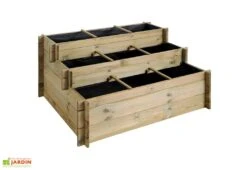 Carré Potager à 3 Étages (100 X 120 X 54 Cm)