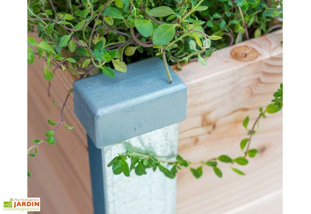 Carré Potager En Bois Avec Composteur Keyhole Garden 120 X 115 Cm 5 Carré Potager En Bois Avec Composteur Keyhole Garden 120 X 115 Cm – Image 3