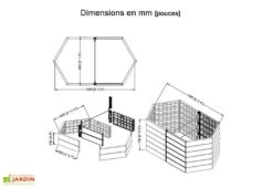 Garantia Carré Potager Empilable En Polypropylène Ergo 160 Cm (Lot De 2) 8 Garantia Carré Potager Empilable En Polypropylène Ergo 160 Cm (Lot De 2) -Garantia Soldes carre potager ergo polypropylene garantia imitation bois extension 3