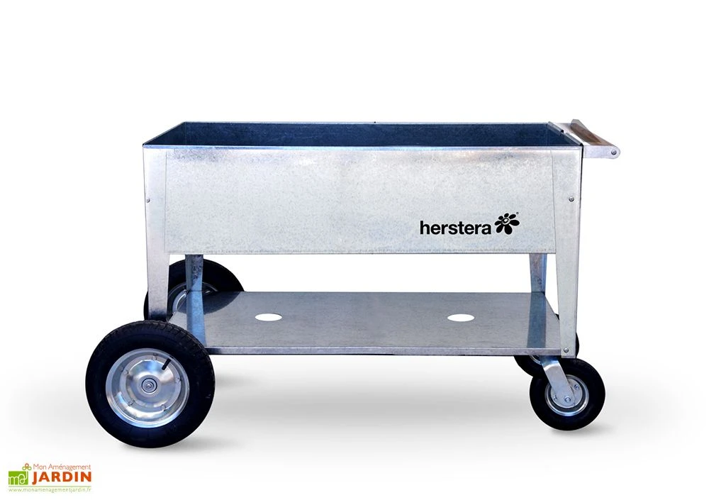 Chariot De Jardinage En Acier à Roulettes - Swivel 5 Chariot De Jardinage En Acier à Roulettes - Swivel – Image 3