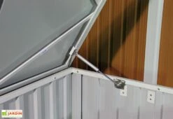 Coffre De Jardin En Métal Gris Anthracite Duramax - 174 X 73 X 73 Cm -Garantia Soldes coffre de rangement metal 1