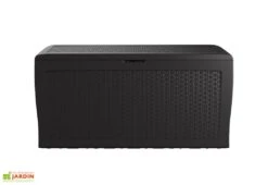 Coffre De Jardin Keter Gris En Résine Tressée – Samoa 270 L -Garantia Soldes coffre jardin keter resine tressee marron samoa 270l 2