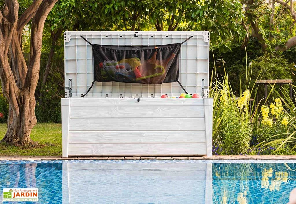 Coffre De Jardin Et Piscine Keter Blanc En Résine – Pool Box 455 L 4 Coffre De Jardin Et Piscine Keter Blanc En Résine – Pool Box 455 L – Image 2