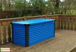 Coffre De Rangement Design En Métal PatioBox 135x78,5x72cm (4 Coloris) 10 Coffre De Rangement Design En Métal PatioBox 135x78,5x72cm (4 Coloris) -Garantia Soldes coffre rangement jardin metal acier galvanise trimetals patiobox s 4 2