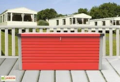 Coffre De Rangement Design En Métal PatioBox 135x78,5x72cm (4 Coloris) 11 Coffre De Rangement Design En Métal PatioBox 135x78,5x72cm (4 Coloris) -Garantia Soldes coffre rangement jardin metal acier galvanise trimetals patiobox s 2