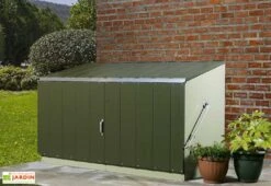 Coffre De Rangement Métal Storeguard Vert (196x89x113) -Garantia Soldes coffre rangement metal jardin trimetals vert 1