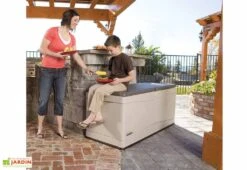 Coffre De Rangement Intérieur/Extérieur En Polyéthylène 492L Lifetime (152x61x67cm) -Garantia Soldes coffre resine lifetime 60012 2