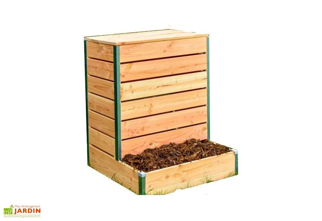 Composteur Bois Douglas 19 Mm Avec Accès Direct – 80 X 75 X 100 Cm 3 Composteur Bois Douglas 19 Mm Avec Accès Direct – 80 X 75 X 100 Cm