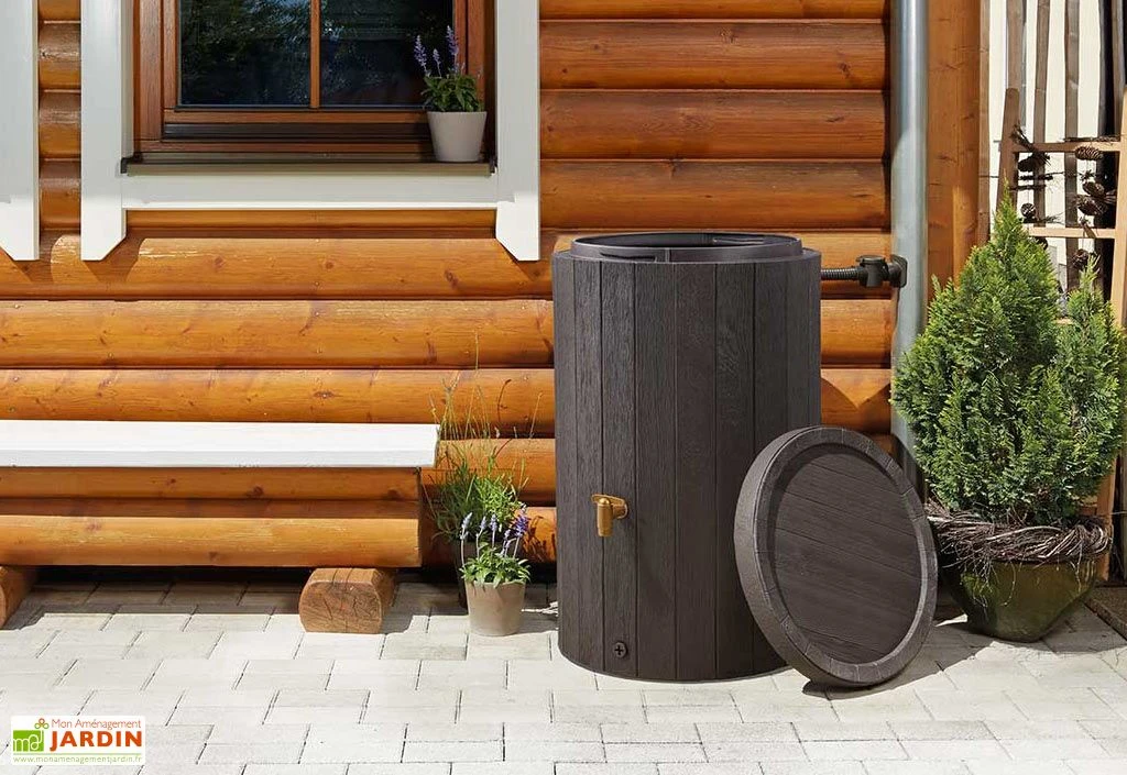 Garantia Récupérateur D’eau De Pluie 220 L Avec Robinet Et Collecteur – Madera 6 Garantia Récupérateur D’eau De Pluie 220 L Avec Robinet Et Collecteur – Madera – Image 4