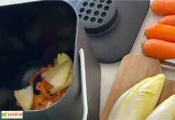 Seau à Compost En Polypropylène Noir - 18,5 X 18,5 X 22 Cm -Garantia Soldes dechet composte seau