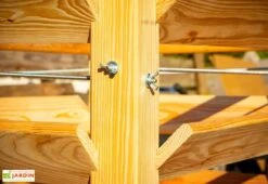 Tour De Culture Verticale En Bois De Mélèze 91 X 124 X 73 Cm -Garantia Soldes details tour culture bois meleze