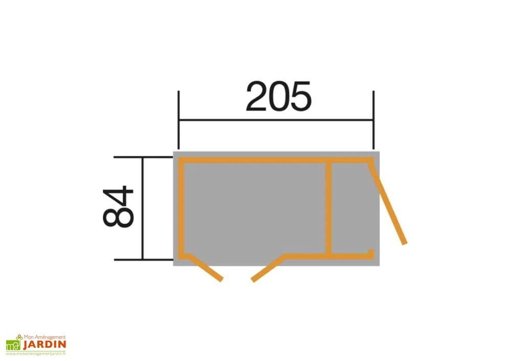 Abri Pour Vélos Ou Poubelles En Bois D’épicéa + Placard 95 X 215 Cm 5 Abri Pour Vélos Ou Poubelles En Bois D’épicéa + Placard 95 X 215 Cm – Image 3