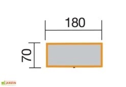 Coffre De Jardin En Bois De Pin Traité Et Tôle Galvanisée 78 X 188 Cm -Garantia Soldes dimensions coffre jardin bois pin weka