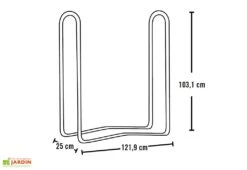 Porte-bûches En Acier Inoxydable – 122 Cm -Garantia Soldes dimensions porte buches