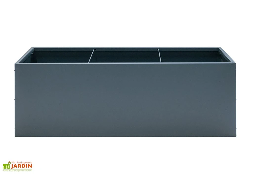 Jardinière Rectangulaire En Métal Thermolaqué Gris Anthracite 8 Jardinière Rectangulaire En Métal Thermolaqué Gris Anthracite – Image 6