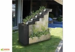 Garantia Soldes 43 Fontaine De Jardin En Pierre Naturelle + Jardinière (120x43x120)