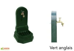 Fontaine De Jardin Murale En Fonte Citadine + Robinet -Garantia Soldes fontaine jardin fonte dommartin citadine vert anglais