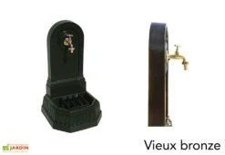 Fontaine De Jardin Murale En Fonte Citadine + Robinet -Garantia Soldes fontaine jardin fonte dommartin citadine vieux bronze