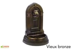 Fontaine De Jardin Murale En Fonte Empire Avec Robinet -Garantia Soldes fontaine jardin fonte dommartin empire vieux bronze