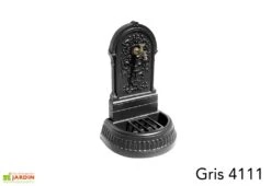 Fontaine De Jardin Murale En Fonte Floraison + Robinet Colvert -Garantia Soldes fontaine jardin fonte dommartin floraison gris 4111